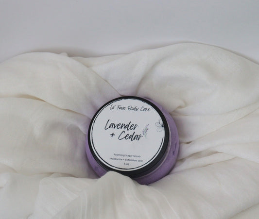 Lavender + Cedar Foaming Body Sugar Scrub