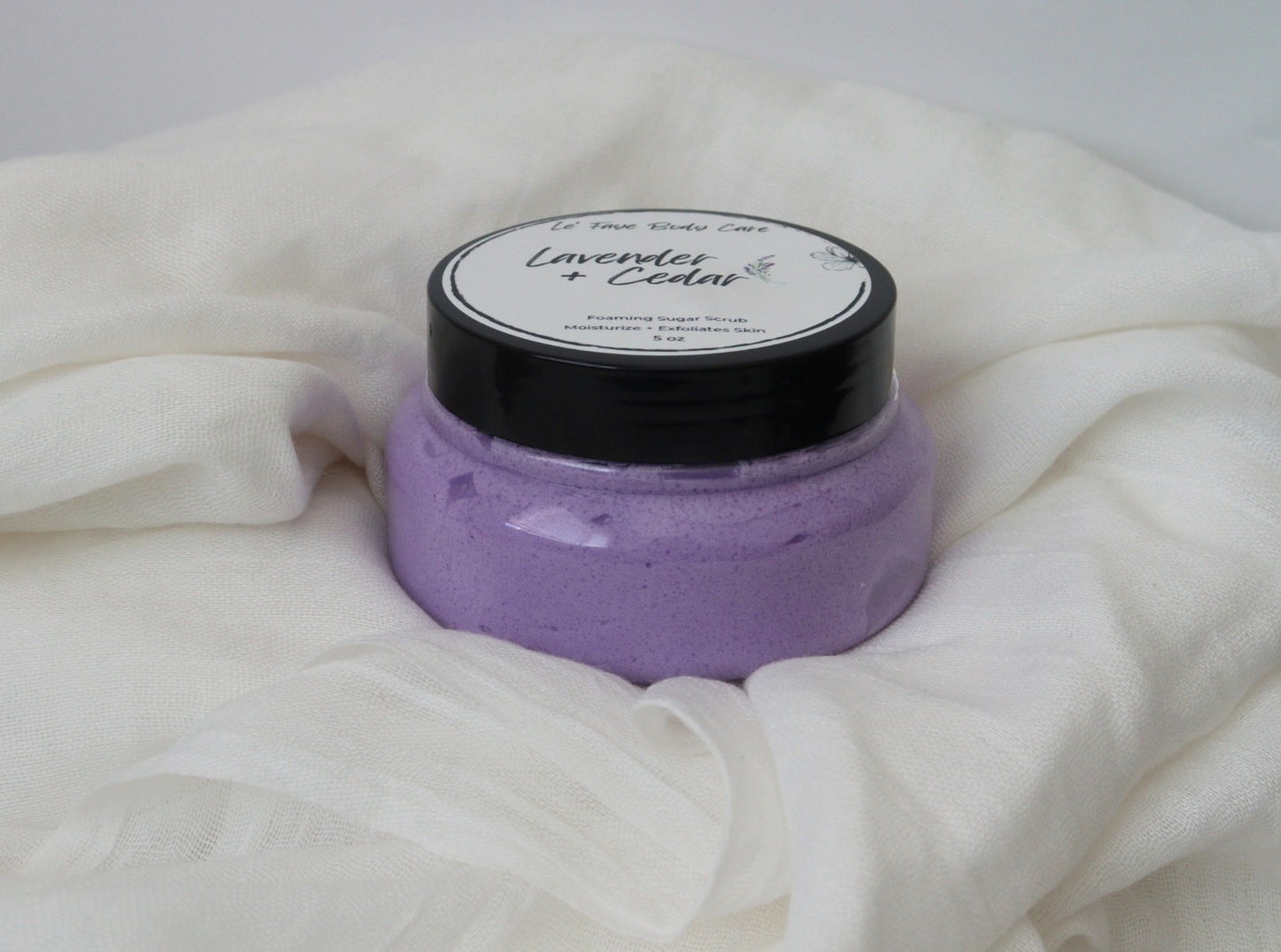 Lavender + Cedar Foaming Body Sugar Scrub